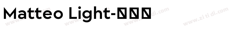 Matteo Light字体转换